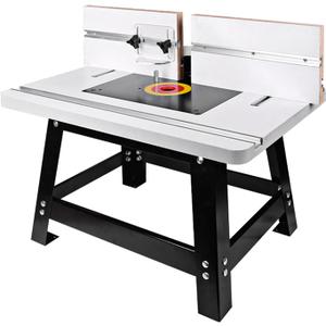 Router Table with Stand and Adjustable Fence,Benchtop Router Table for Wood Router(24''x15.8''x14.6")