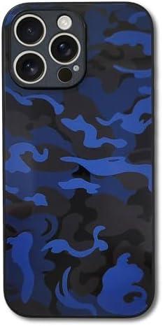 CBTRFASHION Camo Camouflage Phone Case Compatiable for iPhone 13 Pro (Blue Camo)
