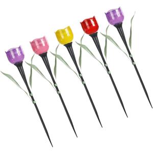 5Pcs Solar Lights Outdoor Decorative Garden Lights Solar Powered Yard Landscape for Patio Lawn Pathway Walkway Cemetery Decoration
