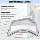 DC97-16013A Dryer Lint Screen Filter with DC61-02610A Lint Filter Cover, Dryer Lint Filter Assembly Replacement Parts AP4559595 DC97-16013B EAP4221239 PS4221239
