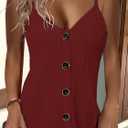 Summer Floral Printed Dresses A-Line Elegant Dress Womens Vintage Sleeveless Beach Sundress (Red, XL)