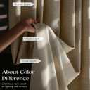 Linen Beige Pinch Pleated Curtains 80 Inches Long 2 Panels Set for Living Room Bedroom, Pinch Pleated Light Filtering Back Tab Drapes Neutral Modern Farmhouse Window Decor 80 Inch