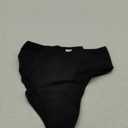 OVRUNS Period Swimwear Bikini Menstrual Leakproof Swim Bottoms Waterproof UV 50+ Light Flow for Teens Girls Women (X-Small, Coal Black)