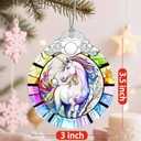 Christmas Ornaments: Stained Glass Ornament, Christmas Tree Ornament, Hanging Ornaments for Home Decor & Xmas Tree Decorations  Exquisite Holiday Decor, Gifts & Holiday Present - Unicorn