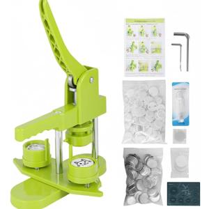 JINFEIDIAN 25mm 1-Inch Button Maker Machine Kit with 200Pcs Supplies, Manual Press for DIY Pin Badges, Ideal Kids Gift & Craft Projects
