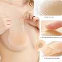 Nipple Covers for Women Pasties Nipple Covers with Lift Sticky Adhesive Reusable Silicone Nipple Pasties (Beige, S)