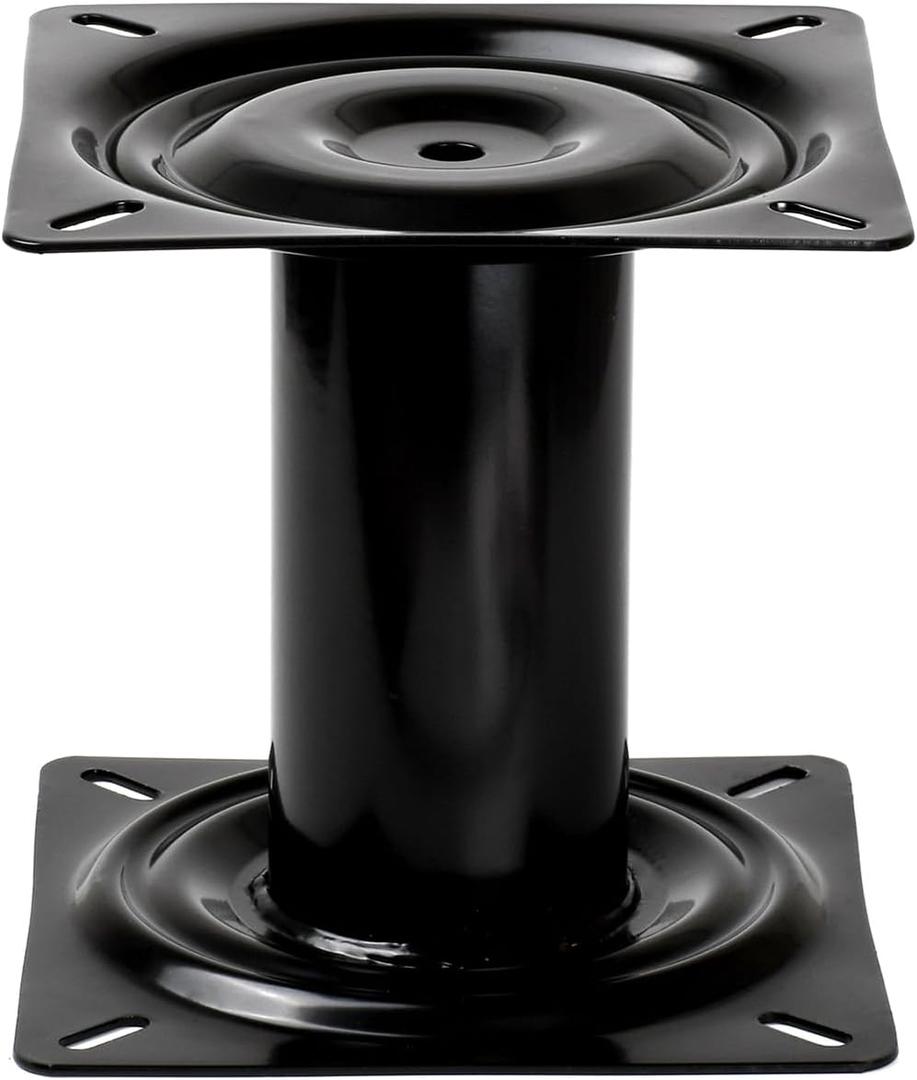 7 Inch Boat Seat Economy Pedestal Base Mount, Heavy Duty Fixed Pedestal for Boat Seat Compatible with Jon Boat Fishing Boat Kayak - Powder Coated Steel Alloy, Non-Swivel Marine Seat Base Mount