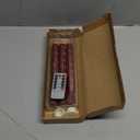 Flameless Cone-Shaped Candle, Patented with Starlight String, 11 Key Remote Control, Timer, Battery Powered, Patented Simulated Flame, 3 Packs, Christmas Home and Wedding Decoration (red)