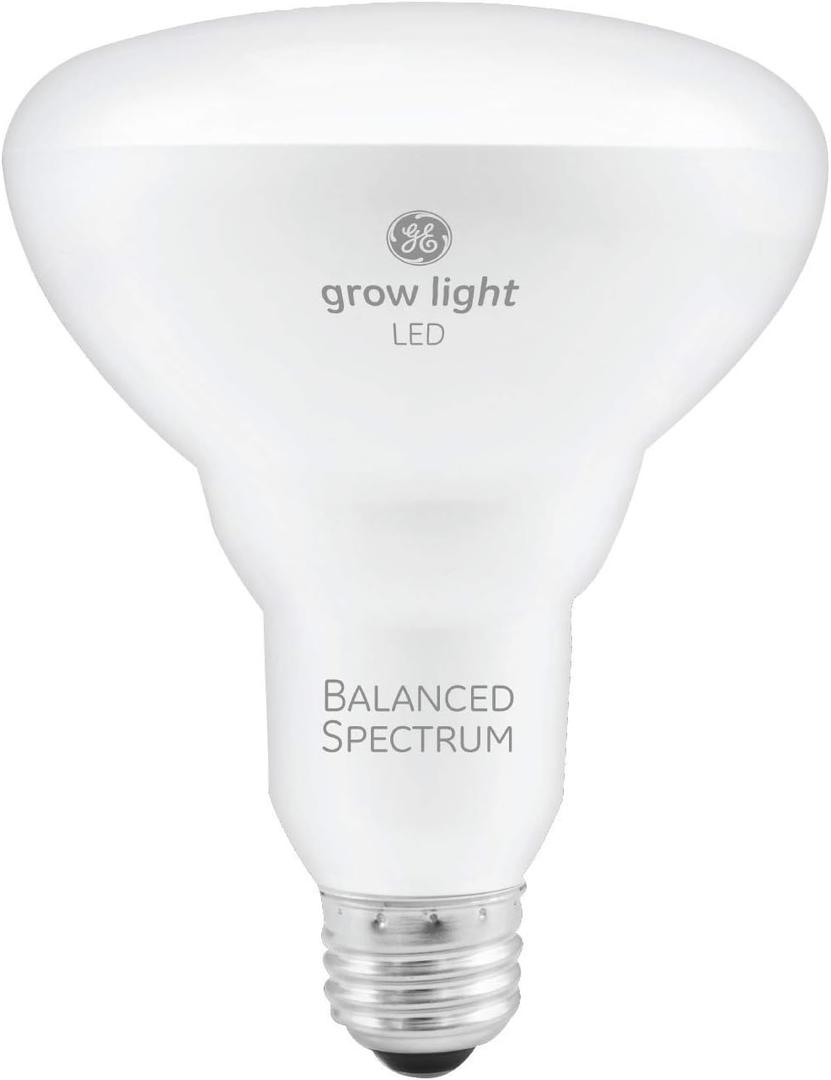 GE Grow Light LED Indoor Flood Light Bulb, Balanced Light Spectrum for Seeds and Greens, 9 Watts, Medium Base (Pack of 1)