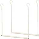 STORAGE MANIAC Adjustable Closet Rod Hanging Clothes Heavy Duty Closet Extender Hanging Rod Space-Saving Clothes Hanging Bar Double Closet Hanging Rod Hanging Closet Organizer Closet Bar,2 Pack White