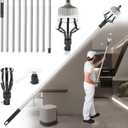 Upgraded 12FT Light Bulb Changer for High Ceilings, High Reach Light Bulb Removal Tool with Baskets and Suction Cup and Pole Extension for Recessed Lights and Standard Bulbs