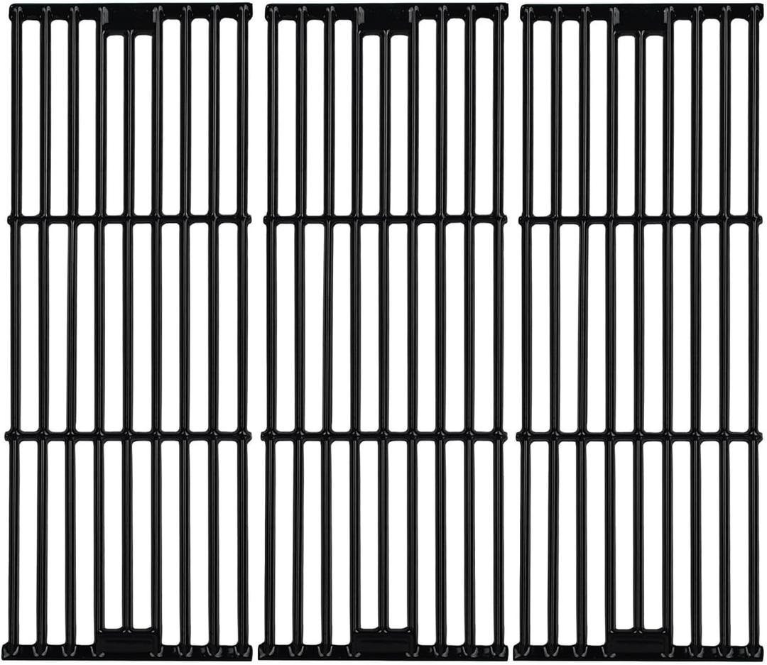 Leship 19 3/4" Grill Grates Replacement for Chargriller 3001, 5050, 3008, 3030, 3725, 4000, 5252, King Griller 3008, 5252 and Other Grills, 3 PCS Cast Iron Cooking Grid Grates
