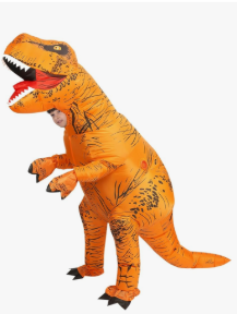 Inflatable Dinosaur Costume Adult&Kid, Blow Up Inflatable Trex Costume for Halloween Themed Party Cosplay