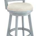 Hillsdale Fairfox 30.5" Wood Swivel Bar Height Stool, Blue Wire Brush