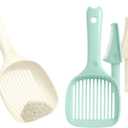 2 Pack Cat Litter Scoop & Deshedding Brush Set  Includes 2 Cat Litter Scoops + 2 Deshedding Brushes for Litter Box Cleaning & Cat Hair Care