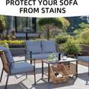 Outdoor Cushion Covers Set,12PCS Patio Furniture Couch Seat Slipcovers, Replacement for Sofa Sectional Chair(CoverOnly)