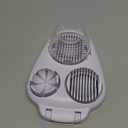 3 in 1 Egg Slicer for Hard Boiled Eggs with Cleaning Brush, Multipurpose 3-Way Cutter with 3 Slice Modes, Heavy Duty, Hard Boiled Egg Cutter & Fruit Slicer, Dishwasher Safe (White)