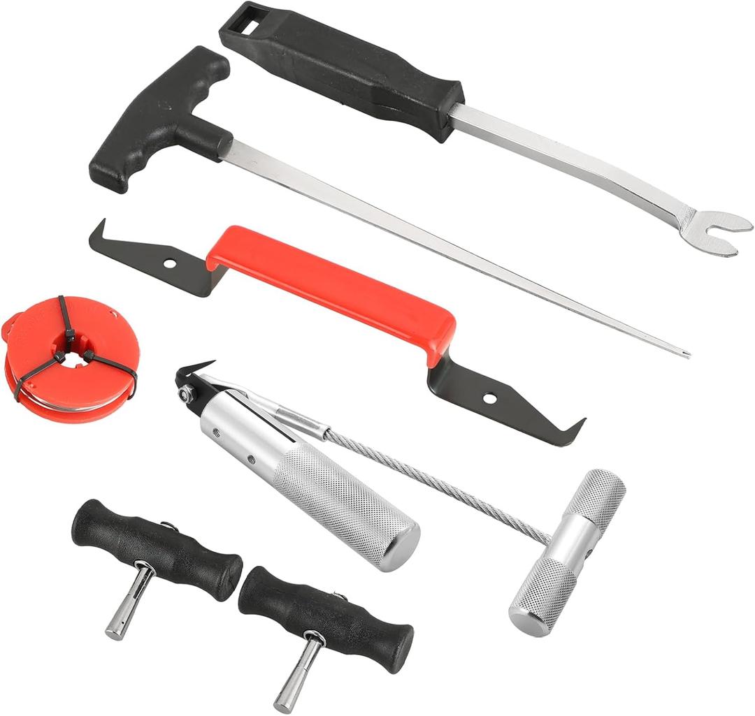 7PCS Windshield Removal Tool Kit | Automotive Wind Glass Removal Hand Tool Car Windscreen Remover Set for Classic Vintage Car Windscreen Remover Set