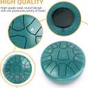 Steel Tongue Drum-11 Notes 6 inch.Concert and Mallets for Meditation Entertainment Musical Education Concert Yoga. Unique Gifts (Navy blue)