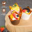 Gold Tulip Cupcake Liners 100 Pcs Baking Paper Cups Holders Greaseproof Muffin Cases Wrappers for Wedding Birthday Party Baby Shower(Pink Gold)