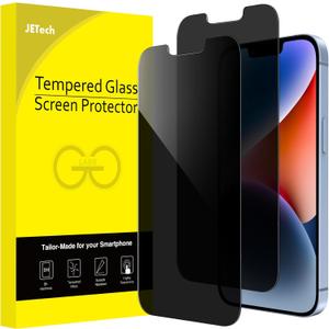 JETech Privacy Screen Protector for iPhone 14 Plus 6.7-Inch, Anti Spy Tempered Glass Film, 2-Pack