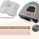 Cat Bed for Indoor Cats - Cat Cave Bed Cat House Cat Tent with Removable Washable Cushioned Pillow, Soft and Self Warming Kitten beds, for Small and Medium Cat Beds & Furniture