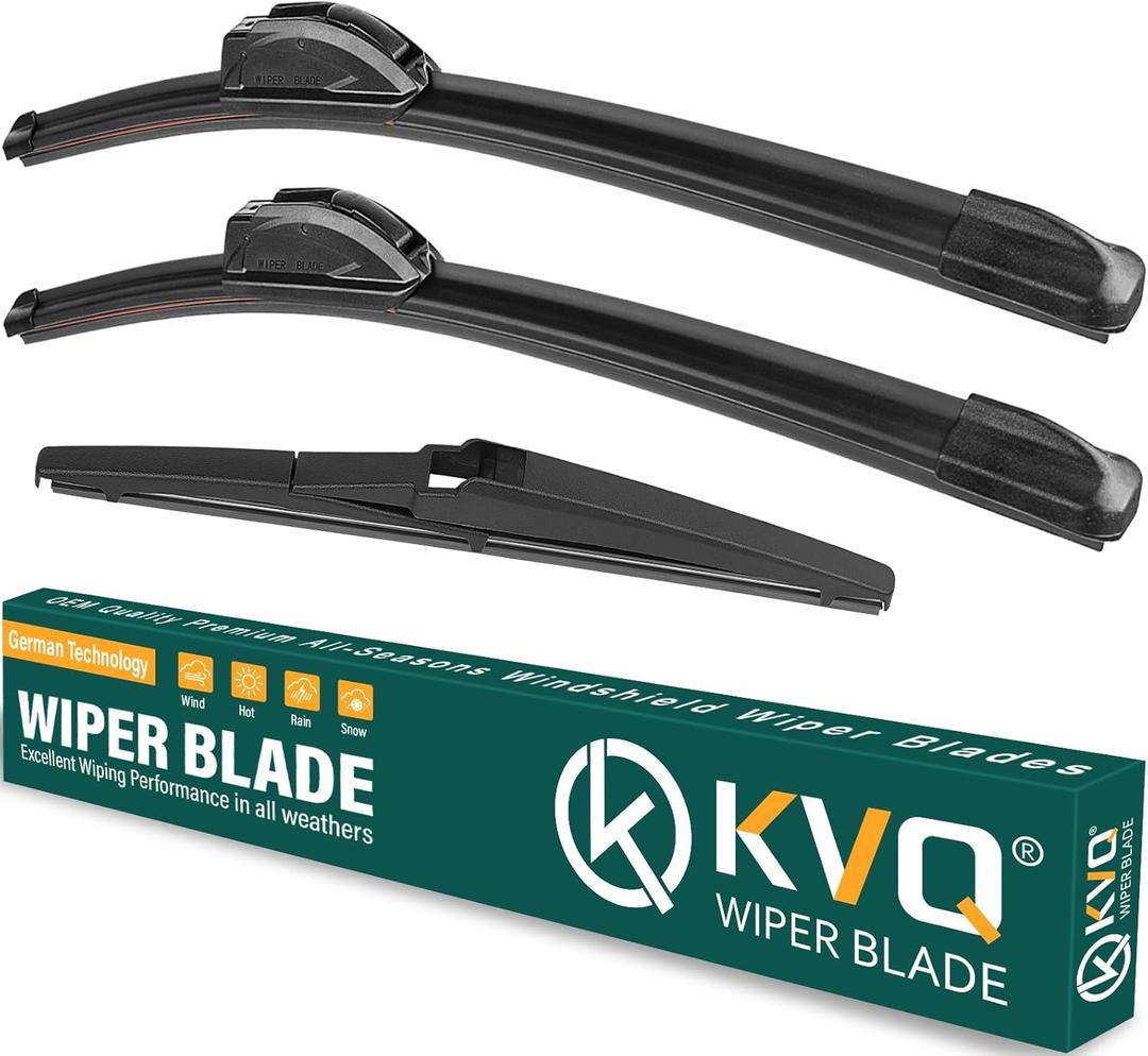 Windshield Wiper Blades Replacement for Dodge Journey 2009-2015 2016 2017 2018 2019 2020,Original Equipment Replacement Front Rear Wiper Blade Set - 24" 19" 12" (Set of 3)