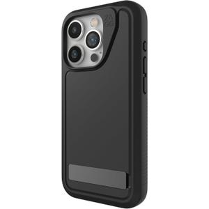ZAGG Everest Snap iPhone 15 Pro Case with Kickstand - Drop Protection (20ft/6m), Triple-Layer Textured Cell Phone Case, No-Slip Design, MagSafe Phone Case, Black