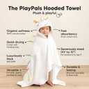 KeaBabies Organic Baby Towel with Hood for Girls, Boys - Soft, Absorbent, 100% Cotton Hooded Baby Towels for Newborns, Infants, Large Hooded Bath Towels for Babies, Kids, Toddler 1-3 (Uria, 43"L x 40"W)
