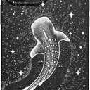 Matte Black Case Compatible with - iPhone 13-6.1 inch Cute Whale Shark Protective Phone Cover Slim Rubber Stars Shockproof Bumper Constellations Night Sky for Women Girls Kids Sea Ocean Fish