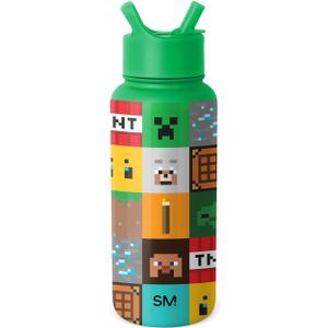 Simple Modern Minecraft Water Bottle with Straw Lid Vacuum Insulated Stainless Steel Metal Thermos | Gifts for Women Men Reusable Leak Proof Flask | Summit Collection | Minecraft Mashup
