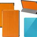 2 x Tri-Fold Case Compatible with Huawei Mediapad M5 10.8 inch (CMR-AL09/CMR-W09), Includes a Screen Protector - Premium PU Leather Tri-Fold Cover with Auto Sleep/Wake (Vintage Brown, One Size)