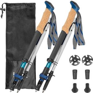 Trekking Poles, Collapsible Hiking Poles,Lightweight and Compact Walking Sticks with Adjustable Height for Men and Women
