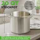 NutriChef 20 Quart Heavy-Duty Stockpot with Stainless Lid - Large Pot for Induction, Gas & Electric Cooktops, Perfect for Soups & Stews