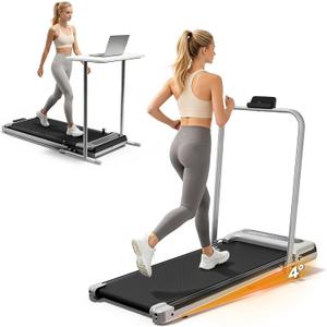 Walking Pad Treadmill, Folding Treadmill for Home with Handrail& Incline