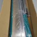 Drywall Skimming Blade Set, Stainless Steel 10",16",24",32&40 Skimming Blades, 32-62 Extension Handle, Arc-Shaped Feeding Shovel, Drywall Finishing Tools for Plasterboard and Wallboard, Green (Green, 8 Pack)