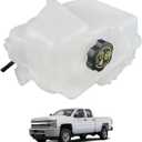 Engine Coolant Reservoir with Sensor & Cap & Hose Compatible with 2017-2021 Chevrolet Silverado 2500 HD/3500 HD/4500 HD/5500 HD/6500 HD GMC Sierra 2500 HD/3500 HD Replaces 84257137 84148294