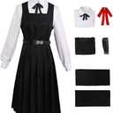 Wolancy Cosplay Costume School Outfit Uniform Dress Shirt Cloak Jacket Skirt Suit Set (Medium, Mitaka Asa)