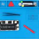 STREBITO Soldering Mat Electronics Repair Mat, Silicone Work Mat Heat Resistant 932°F, Magnetic Mat for Screws and Tools, Solder Mat Silicone Pad for Watch, Phone, Eyeglass, Knife, Size 13.8 "x 9.9"