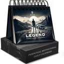 RYVE Motivational Quotes Desk Calendar  366 Daily Reflections for Personal Growth  Office Accessories and Gifts for Men, Mindfulness Flip Calendar, Inspirational Desk Quote (Path of Legend)