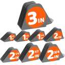 AFANSO Mega Hair Clipper Guards, 8pcs Gray, Fits Most Wahl Full Size Hair Clippers (3 Inch 8pcs)