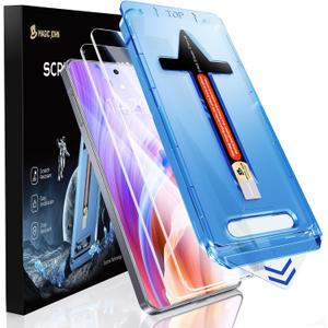MAGIC JOHN 2 Pack for Samsung Galaxy S25 fe 6.7 inch Tempered Glass Screen Protector, Auto Dust-Elimination, Bubble Free, HD Clear, Easy Installation