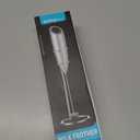 SIMPLETaste Milk Frother Handheld Battery Operated Electric Foam Maker, Drink Mixer with Stainless Steel Whisk and Stand for Cappuccino, Bulletproof Coffee, Latte (Gray)