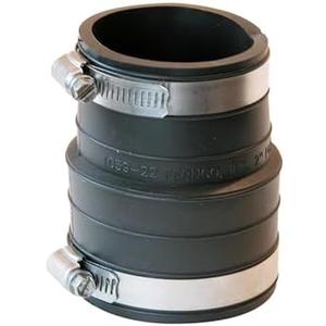 Fernco P1059-22 Flexible PVC Coupling For 2" Plastic Socket to Pipe Plumbing Connections