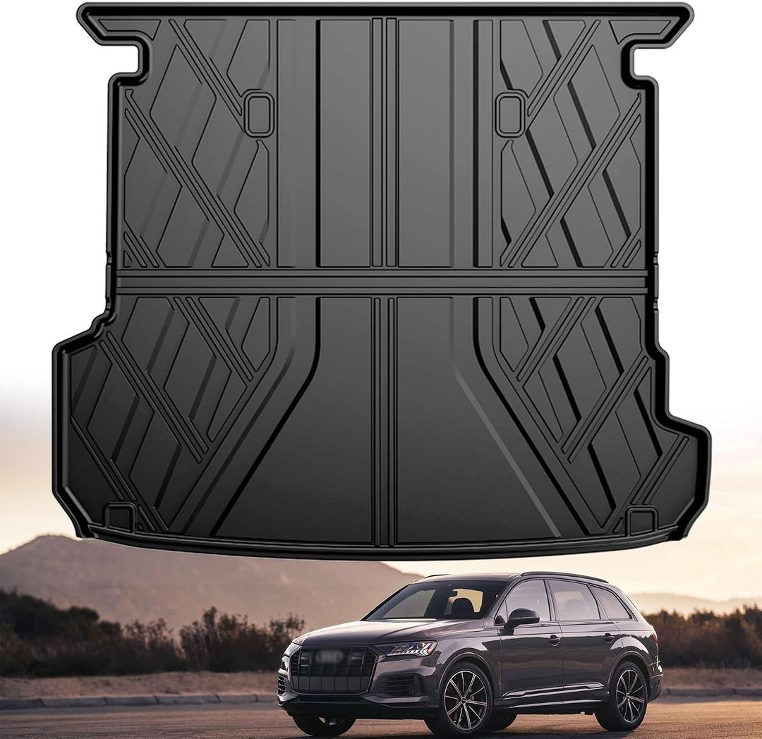 Original 2017-2025 2026 Q7/SQ7 Cargo Liner for Audi Q7 All Models - Custom Fit All Weather Protection Trunk Mat - 3D Shaped Laser Measured Cargo Mat for Audi Q7 2017-2026