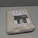 LAMIT 100% Blackout Natural Linen Curtains, 63 Inches Linen Textured Thermal Bedroom Curtains Back Tab and Rod Pocket Neutral Panels with White Liner for Farmhouse, 2 Panels, 52 x 63 Inch