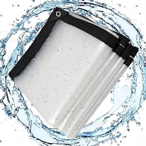 7x16 ft Heavy Duty Tarps, Clear Tarp Cover Waterproof, Clear Vinyl Tarps with Grommets, for Patios, Multipurpose Protective Cover 