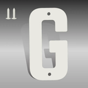 10 Inch White Metal Letters, Modern House Numbers for Outside, White Door Mailbox Numbers, Metal House Address Letter and Number for Office Apartment Outside (G)