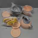 105Pcs Kids Kitchen Toy Accessories, Toddler Pretend BBQ Camping Cooking Playset, Play Pots, Pans, Utensils Cookware Toys, Play Food Set, Vegetables, Learning Gift for Girls Boys (Pink)