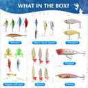Advent Calendar Fishing Christmas Countdown, 24 Days of Lures and Tackle, Christmas Countdown Gift Blind Box for Father Grandpa Brother